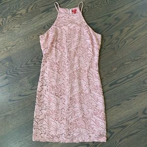 GUESS pink lace dress